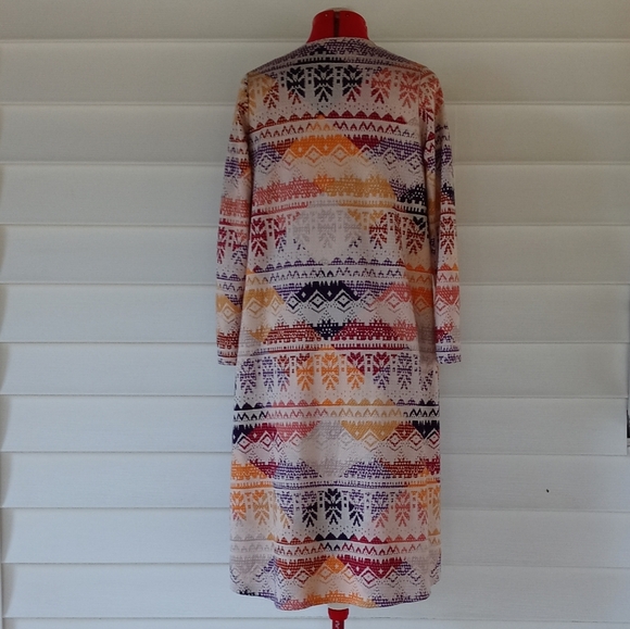 Lularoe Sarah Duster Geometric Cardigan Sz L - Picture 4 of 7